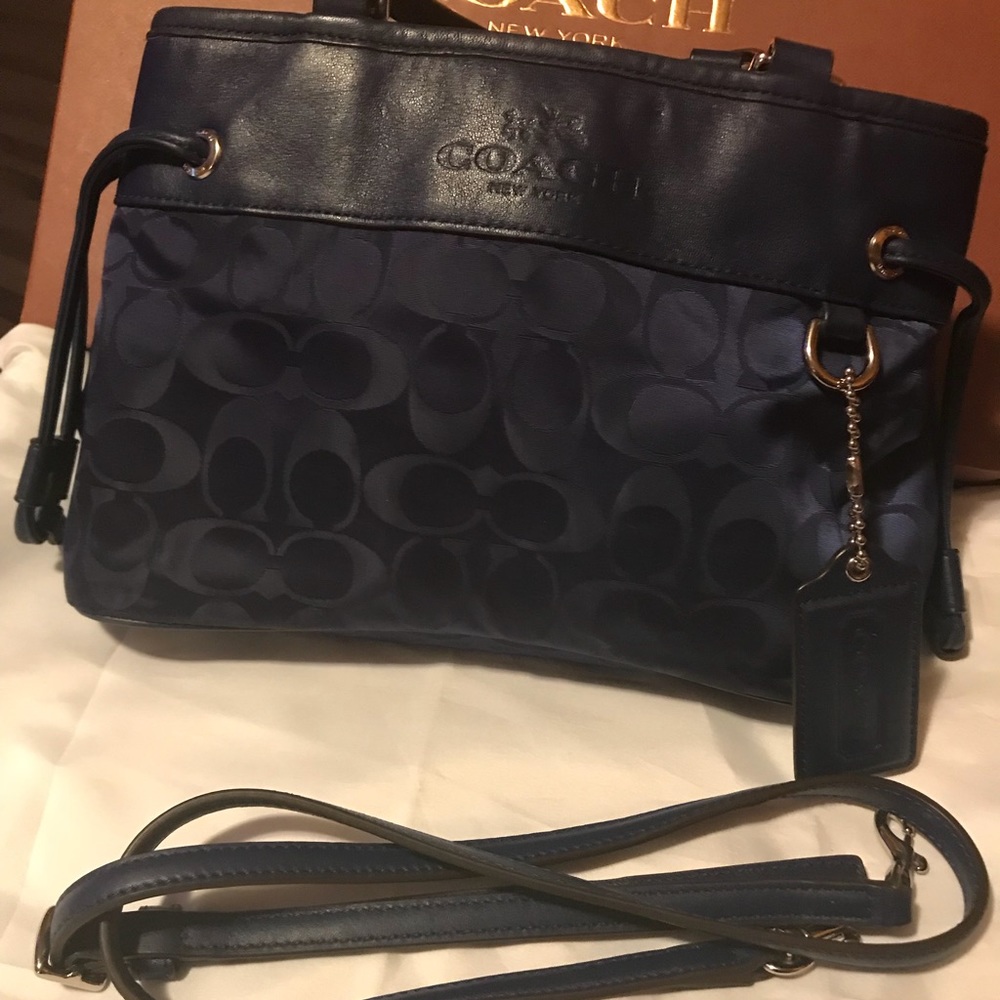 Coach Signature Nylon Drawstring/Crossbody Bag
